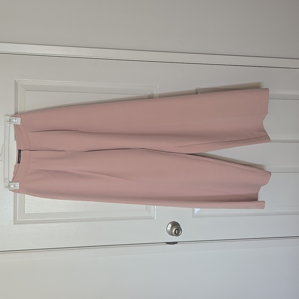Missguided Peace + Love PINK Wide Leg Crepe Pants